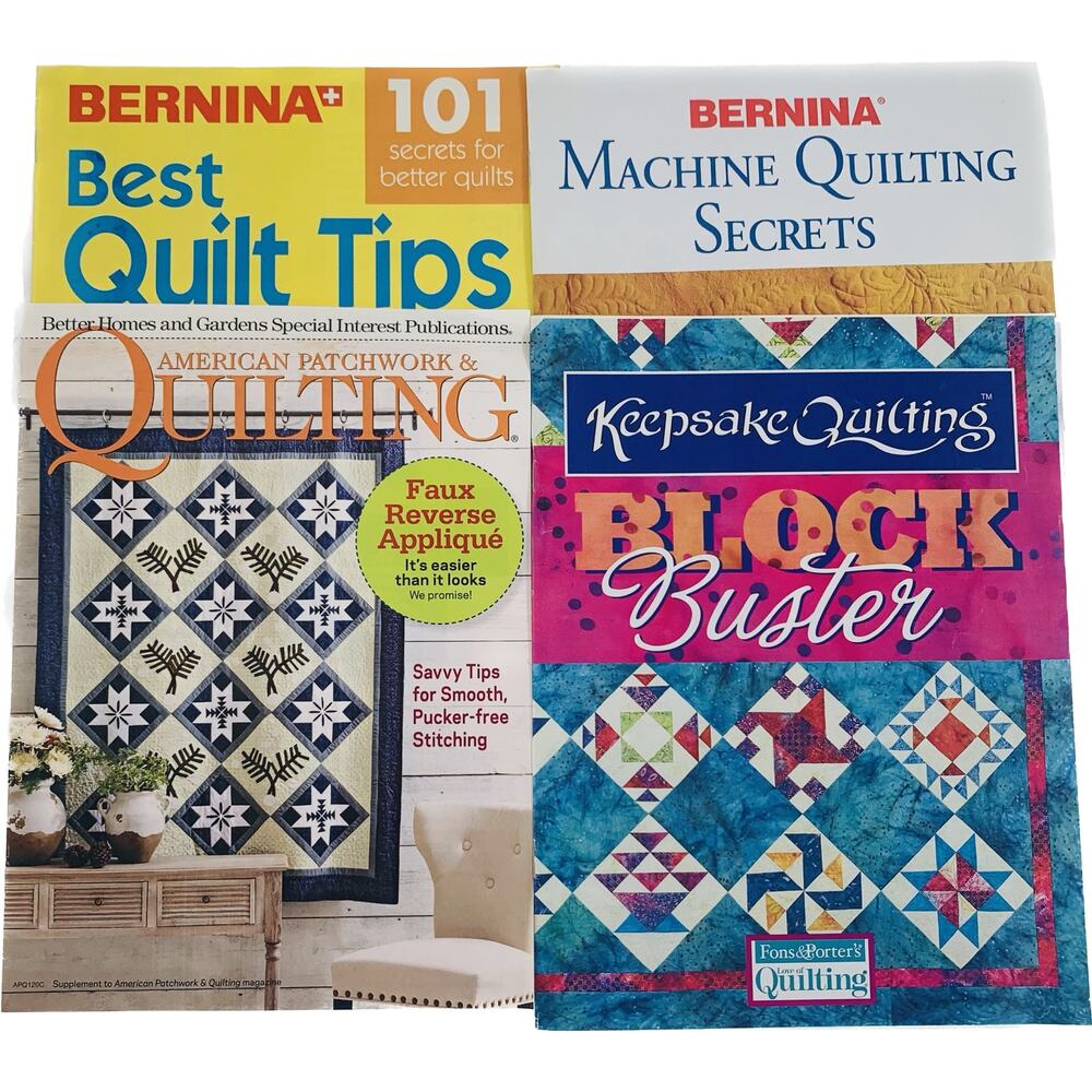 Quilting Book Flyers Lot Of 4 Machine Block Busters Pattern Tips Fons & Porter